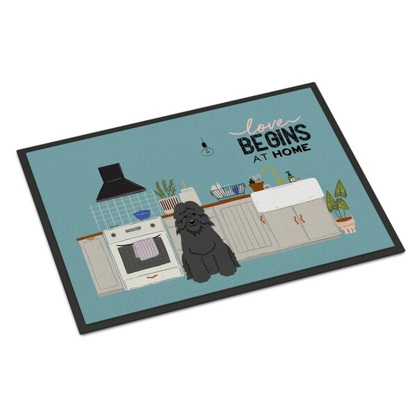 Carolines Treasures 24 x 36 in. Bouvier Des Flandres Kitchen Scene Indoor or Outdoor Mat CK7778JMAT - main